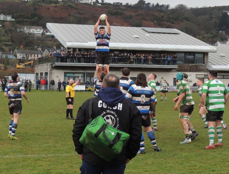 Fishguard dominate this lineout. Picture Bill Carne